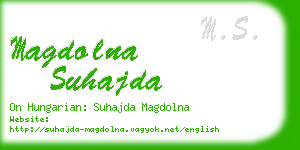 magdolna suhajda business card